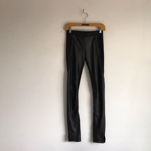 BCBG MAXAZRIA leather panel legging